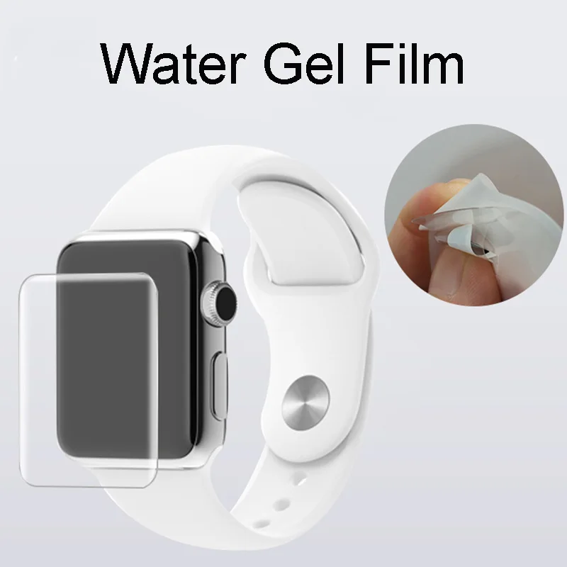 10D водная пропитанная гелем пленка(не стекло) для Apple Watch 38 мм 42 мм 40 мм 44 мм серия 4 3 2 1 крышка для телефона, которая полностью закрывает переднюю часть изогнутой кромки протектор экрана