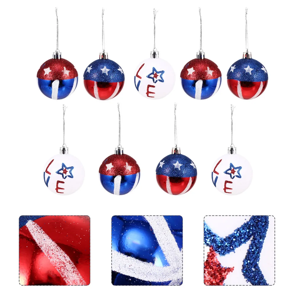 

9Pcs Independence Day Pendants Party Decorative Balls Party Decors
