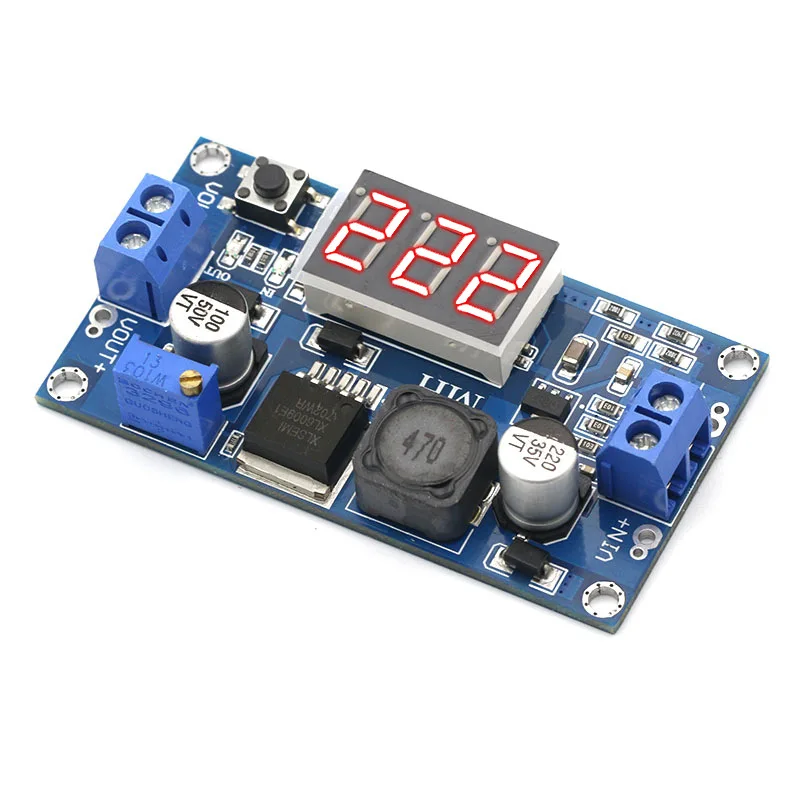 

XL6009 DC-DC adjustable boost module 3V~32V, 5V~35V, adjustable output, with voltmeter display