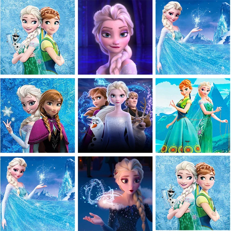 Алмазная вышивка Forzen Sister Elsa & Anna 5D алмазная живопись мультфильма сделай сам