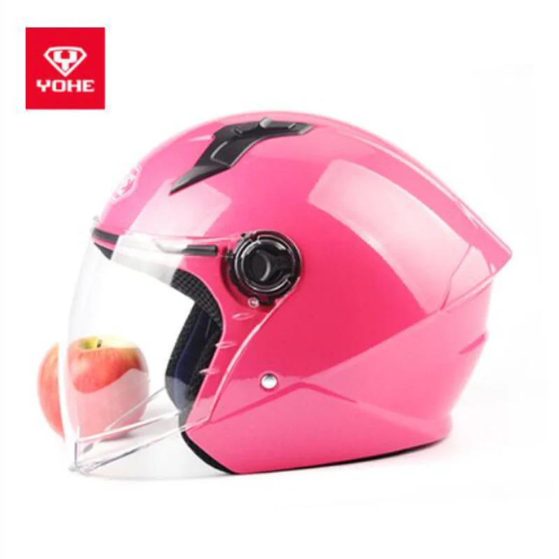 

2020 New Fashion YOHE Half Face Motorcycle Helmets Electric Bicycle Motorbike Helmet Made of ABS PC Visor with Transparent Lens