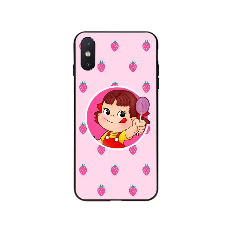 

Peko Milky boy and girl Lollipops Phone Case For iPhone 12mini 12 11 ProMax XS MAX XR SE2 8 7 6 6S Plus X 5S SE