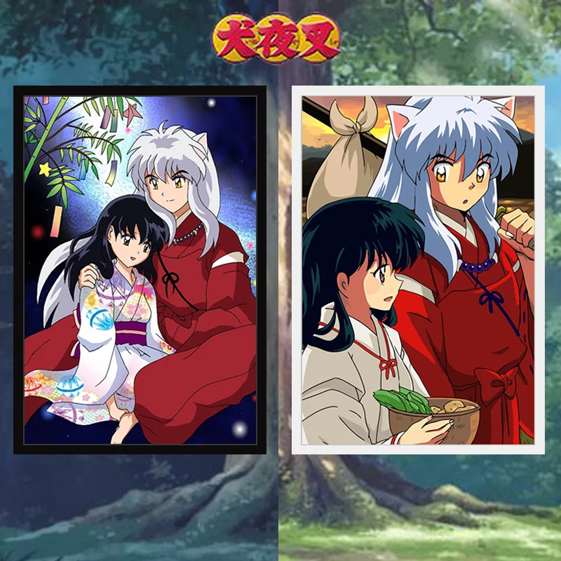 DIY Рисование по номерам с наборами аниме Inuyasha декоративная вешается на стену | Дом