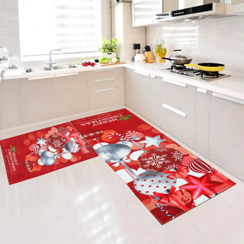 Рождественские коврики противоскользящая кухня столовая комната камин