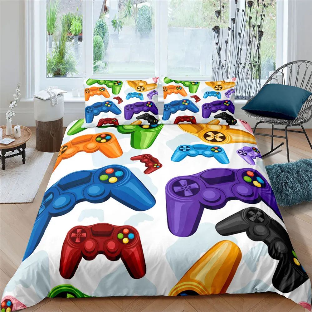 

Home Textiles Bedding Set Gamer Life 3D Pattern Printed Duvet Cover Set Twin Full Queen King Size For Boys Adult