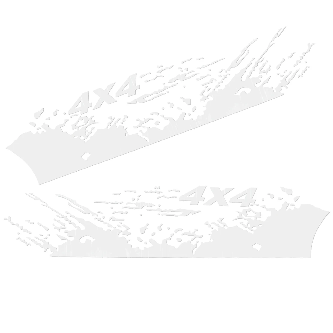 

1 Pair Vinyl Car Exterior Left&Right Side Body Splash Graphic Decal Stickers White Fit for 4X4 Truck Off Road Pickup