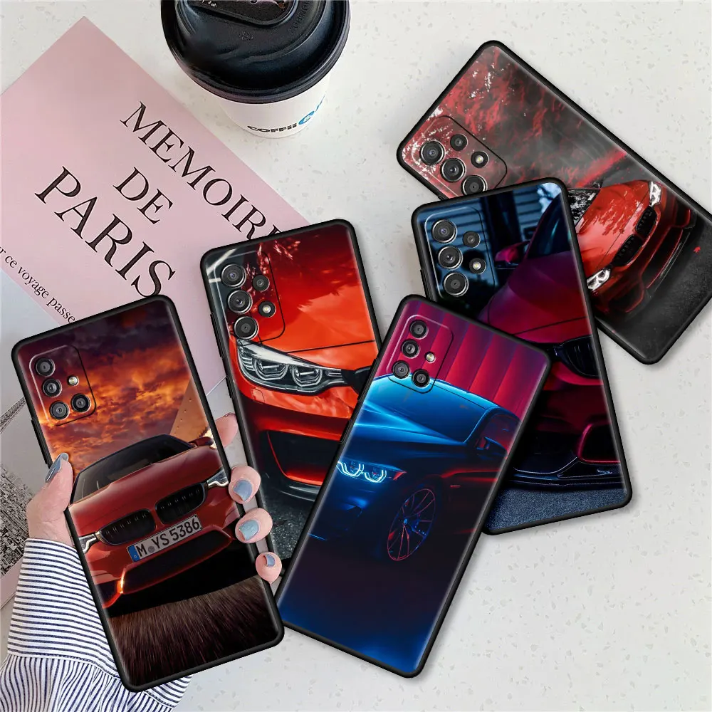 

Soft Case For Samsung A51 A12 A21s A71 Tpu Phone Cove for Galaxy A31 A52 A32 A72 A11 A41 A01 A02 A91 Funda Blue Red Car