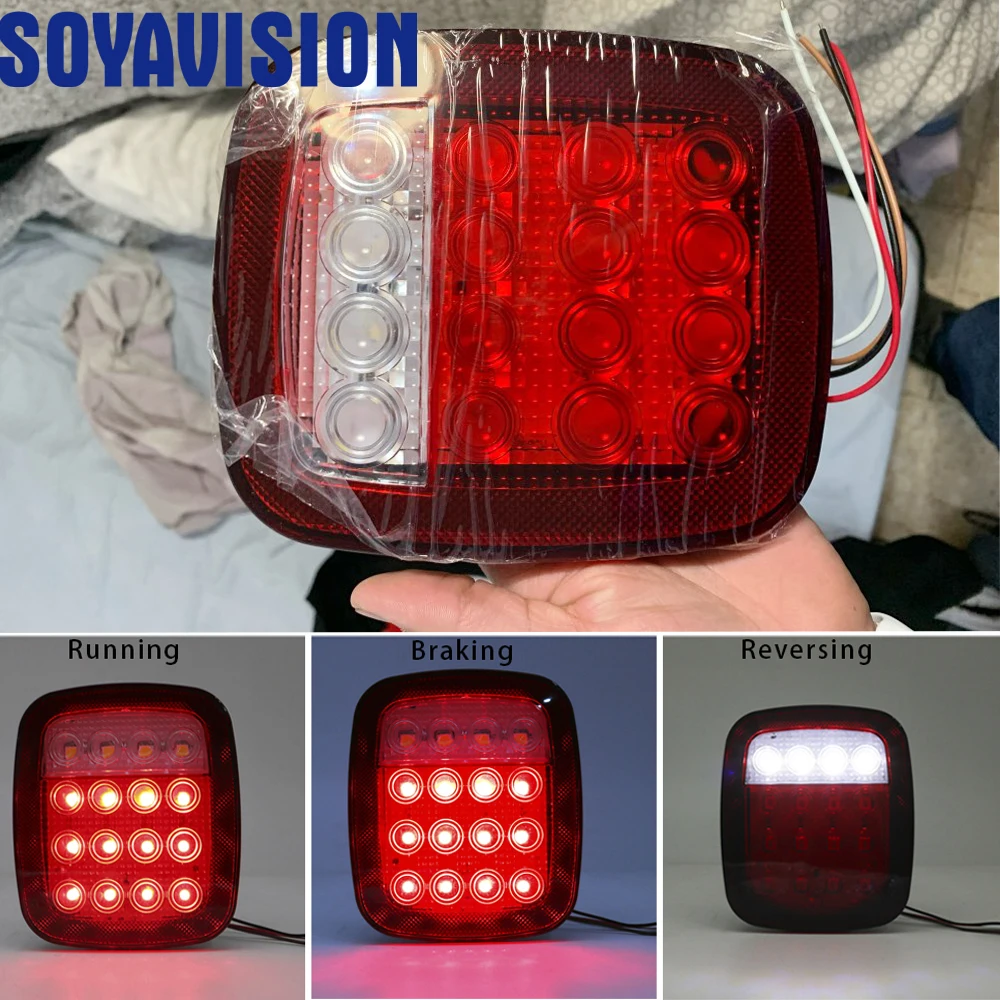 Одна пара светодиодный задний светильник в сборе правый и левый для 76 06 Jeep CJ/Wrangler