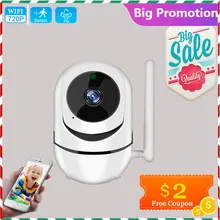 Мини Беспроводной Wi Fi 720P IP Камера охранного видеонаблюдения для