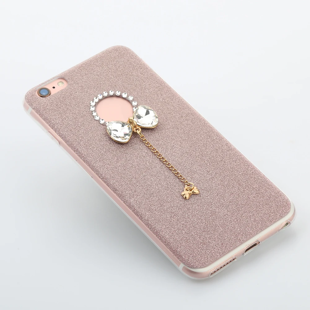 Роскошный чехол для телефона модные стразы блестящий бант подвеска мягкая