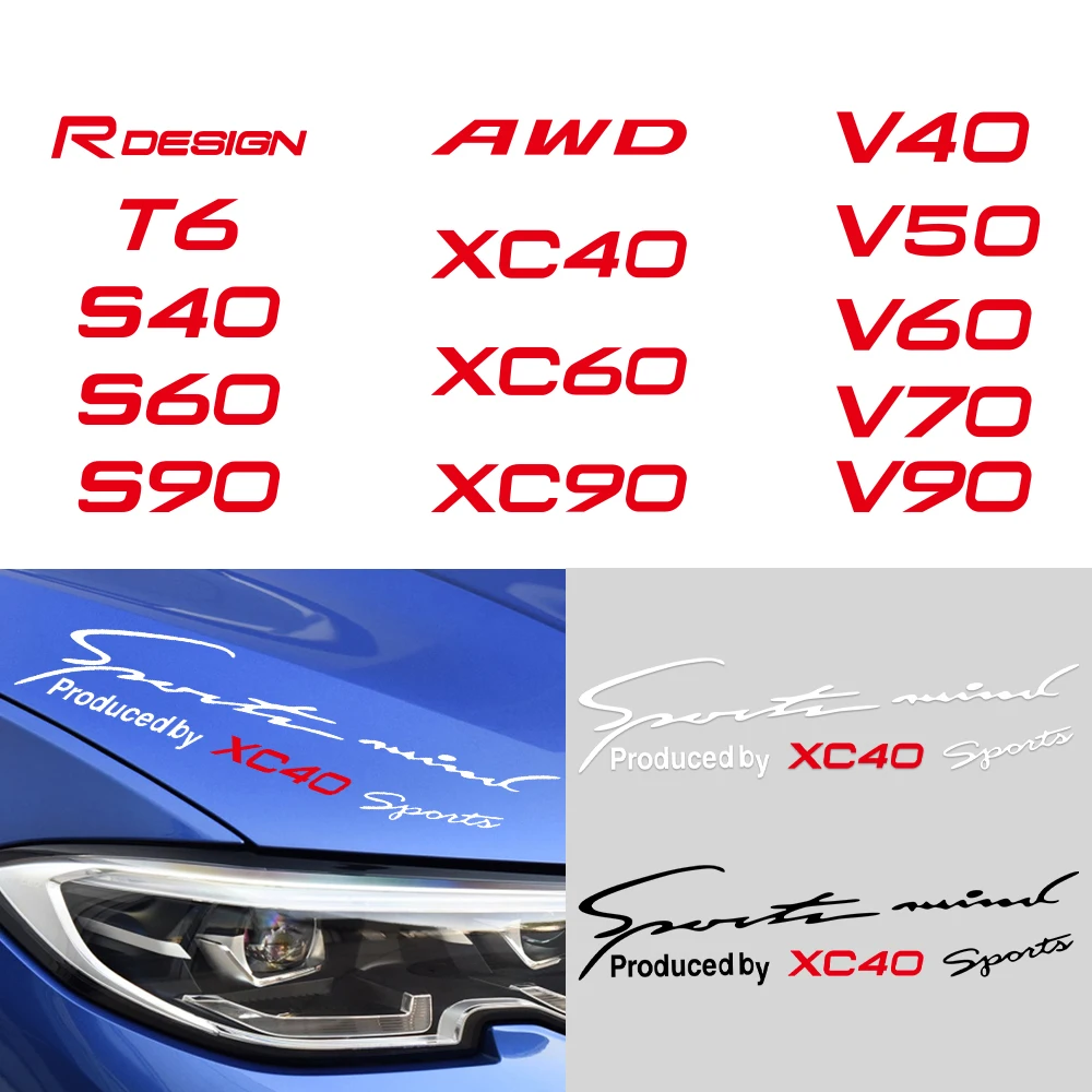 

1PCS Car Styling Light Eyebrows Decorate Sticker Decal for Volvo Rdesign T6 AWD S40 S60 S90 XC40 XC 60 XC90 V40 V50 V60 V70 V90