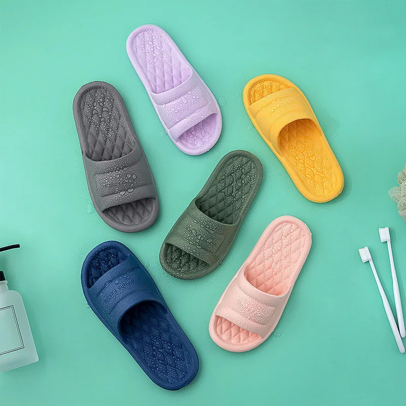 Women Home Slippers Couple Men'S Summer Bedroom Silent Bathroom Bathing Non-Slip Soft Bottom Ladies Sandals And Slippers