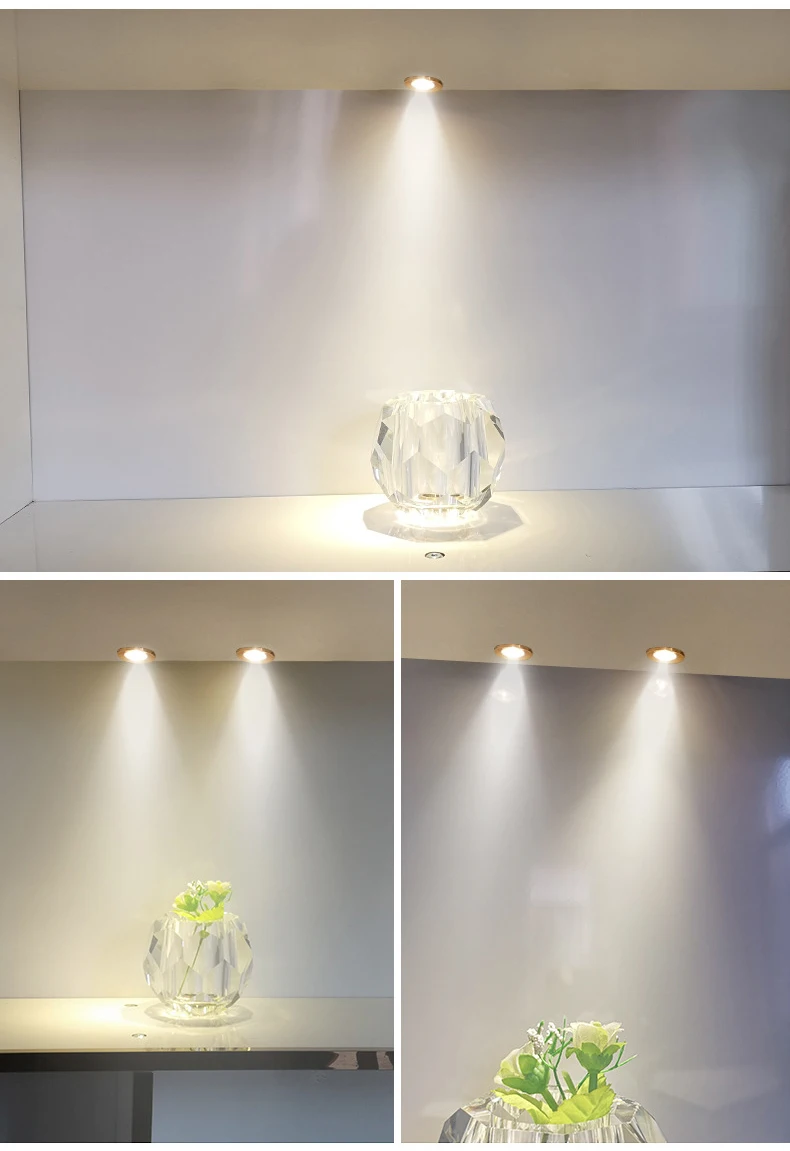 

LED Mini Down Light 1W Spot Light Recessed Lights cut hole 28mm Ceiling Cabinet Light Aluminium AC85-265V