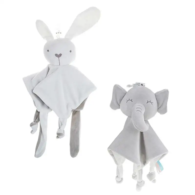 

Hot Newborn Baby Toy Pacifier Doll Soothing Towel Rabbit Infant Soft Soother Towel Cartoon Animal Plush Toys