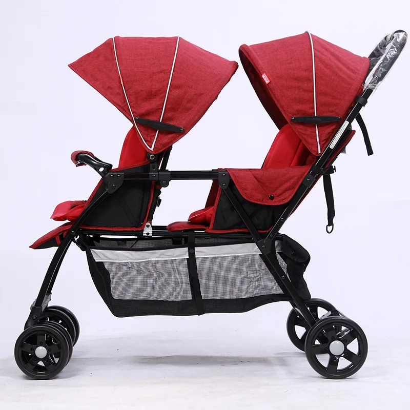 Babyfond Twin Baby Stroller High Quality Ultra-lightweight Carriage Double Car Child Can Sitting and Lying | Мать и ребенок