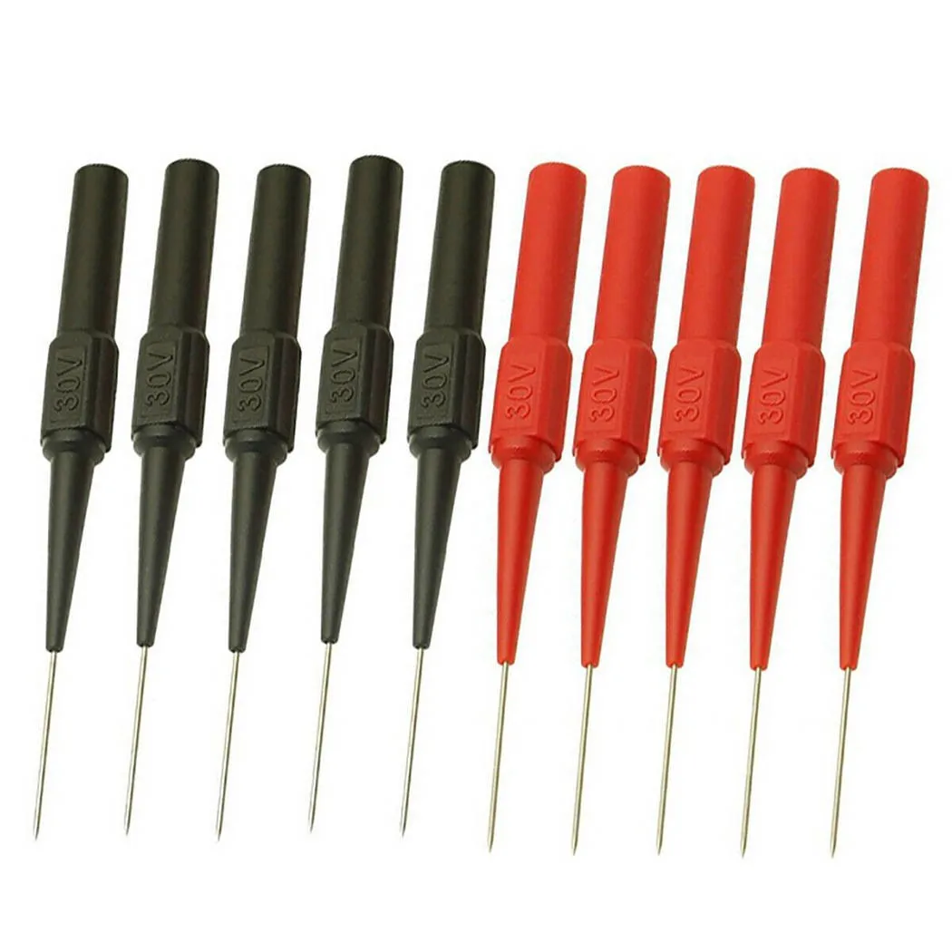 

10pcs Test Probe Measuring Device Clamp Copper Test Lead Test Probes Plug For The Connecting Banana Plugs