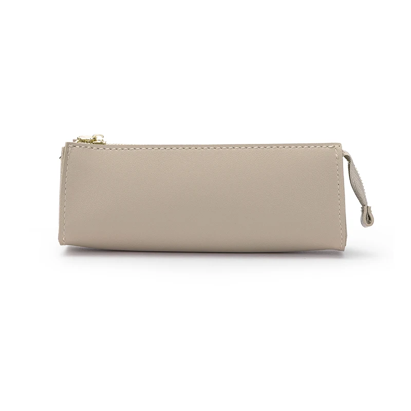 В Корейском стиле Простой треугольник кожаный пенал для обувь мужчин и женщин