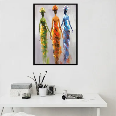 Акварельная абстрактная картина маслом для женщин Картина на холсте гостиной