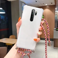 luxury cute lanyard silicone phone case for xiaomi redmi note 10 9 8 7 mi 12 x 11 t lite pro ultra thin necklace rope cover