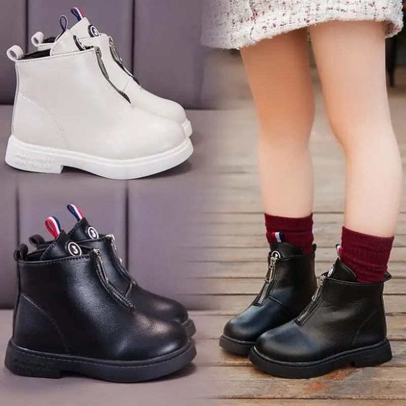 Детские Ботинки Martin Унисекс ботильоны для девочек Обувь из натуральной кожи