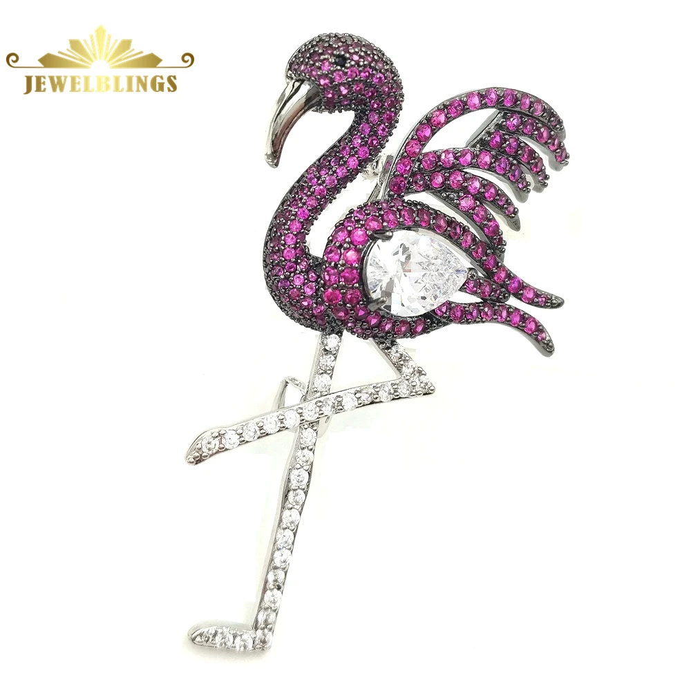 

Cute Pear Shaped Winged Red Flamingo Brooches Bird Pins Holiday Gift Jewelry for Women Coat Sweater Suit Dress Backpack Jewelry
