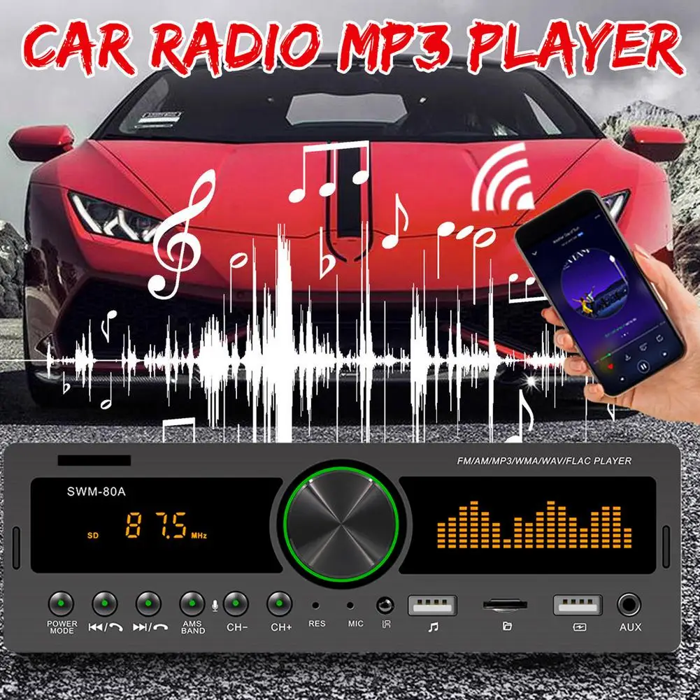 Автомагнитола 1 Din с поддержкой Bluetooth и mp3-плеером 2020 | Автомобили мотоциклы