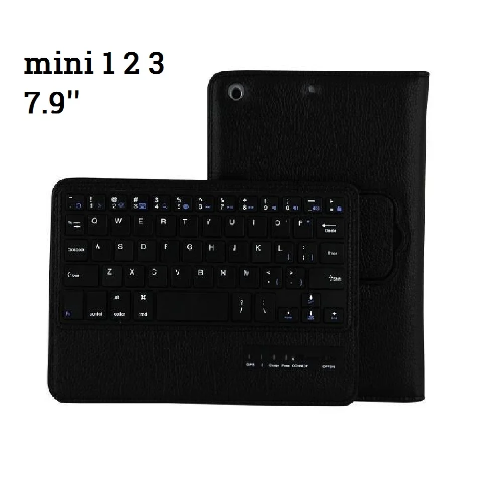 mini 1 2 3 Black Магнитный чехол для iPad mini 5 mini 4 3 2 чехол с клавиатурой PU кожаный 7,9 ''для iPad mini 2 3 4 mini 5 раскладная клавиатура - Цвет: mini 1 2 3 Black