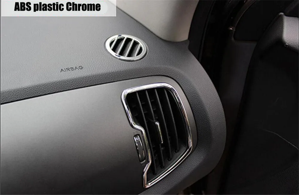 Для Kia Sportage 2011 2012 2013-, автомобильный Стайлинг, кондиционер, вентиляционное отверстие, декоративная отделка, наклейка, автомобильные аксессуары