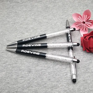 Сенсорная ручка со стразами, новый дизайн 2020, шариковая ручка-карандаш, подарок для офиса, школы, любой логотип вашей компании