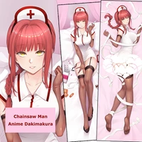 drop shipping anime dakimakura chainsaw man hugging body pillow case makima reze 2 sided printing cushion pillow cover home bed