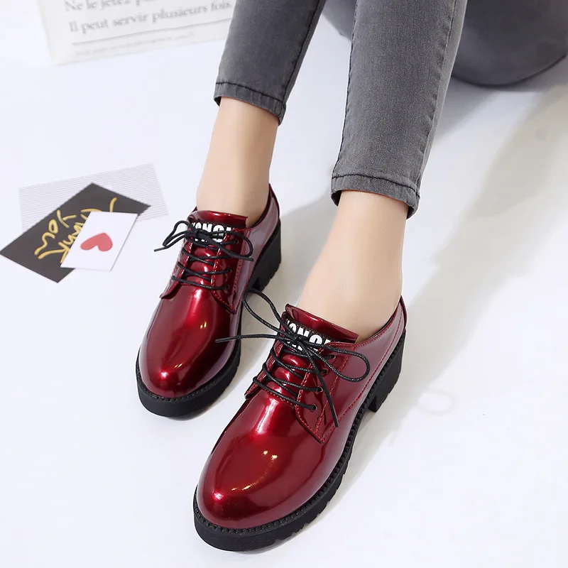 Женские туфли на толстой плоской платформе дизайнерская повседневная обувь