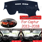 Противоскользящий коврик для Renault Captur 2013  2018 Samsung QM3, накладка на приборную панель, Солнцезащитный коврик, автомобильные аксессуары 2014 2015 2016 2017