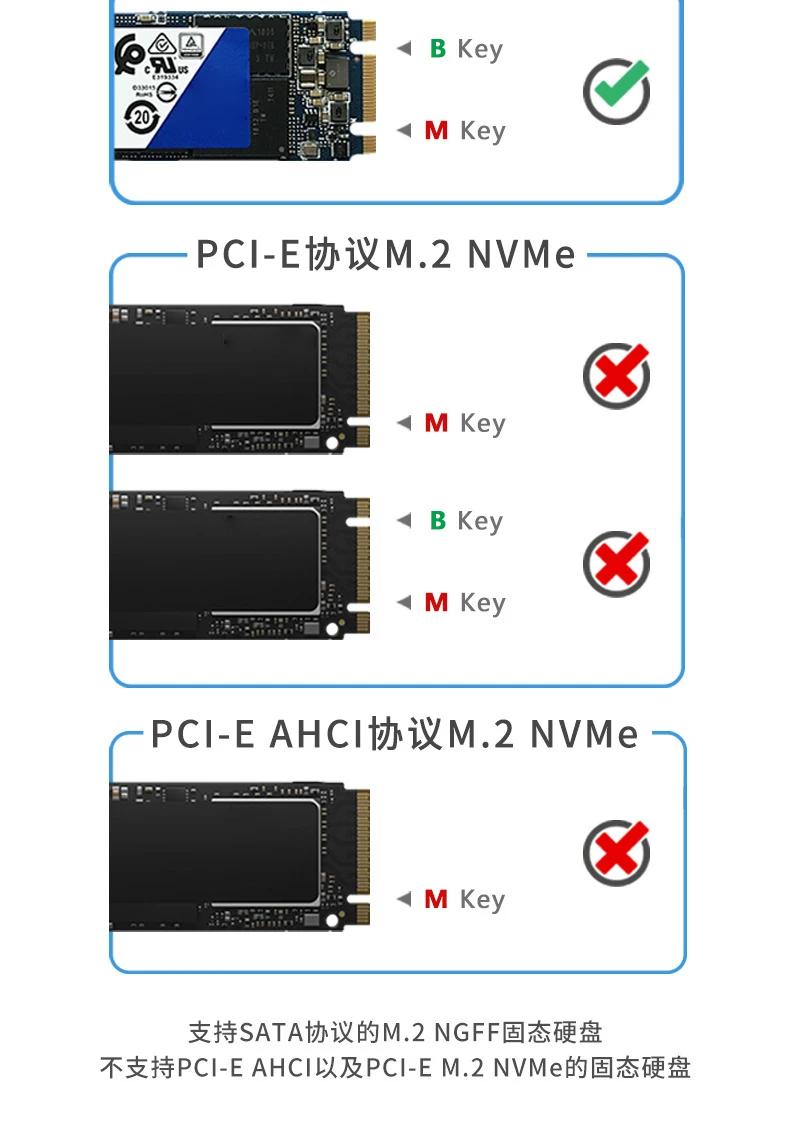XT-XINTE M.2 NGFF SATA SSD для USB 3,0 внешний жесткий диск для хранения Чехол адаптера для B ключа диск сверхвысокой плотности цвет серебристый металлик 2230/2242/2260/2280 мм
