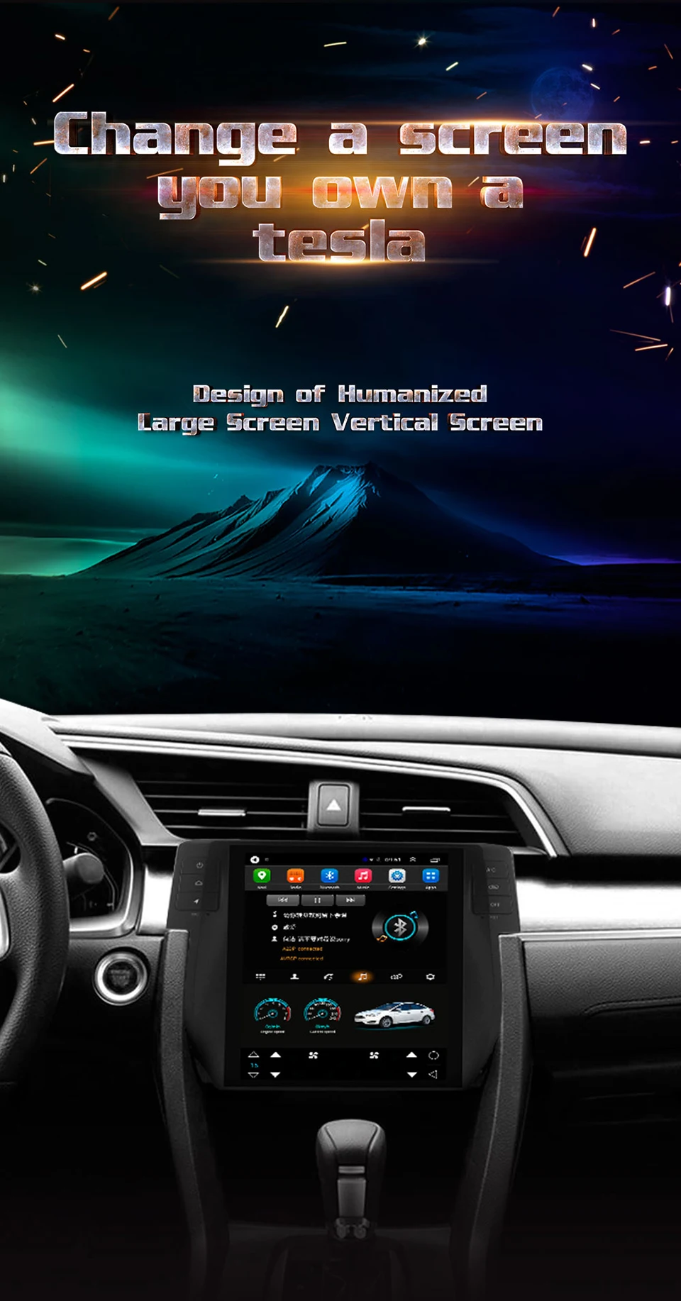 4G Lte 32G rom вертикальный экран Мультимедиа Видео Радио плеер для Honda civic- лет android навигация стерео