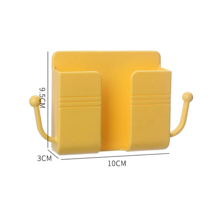 

Universal Wall Mount Charger Phone Holder Stand Remote Control Hanger Base Support Hook Hanging Storage Box Rack Home Organizer