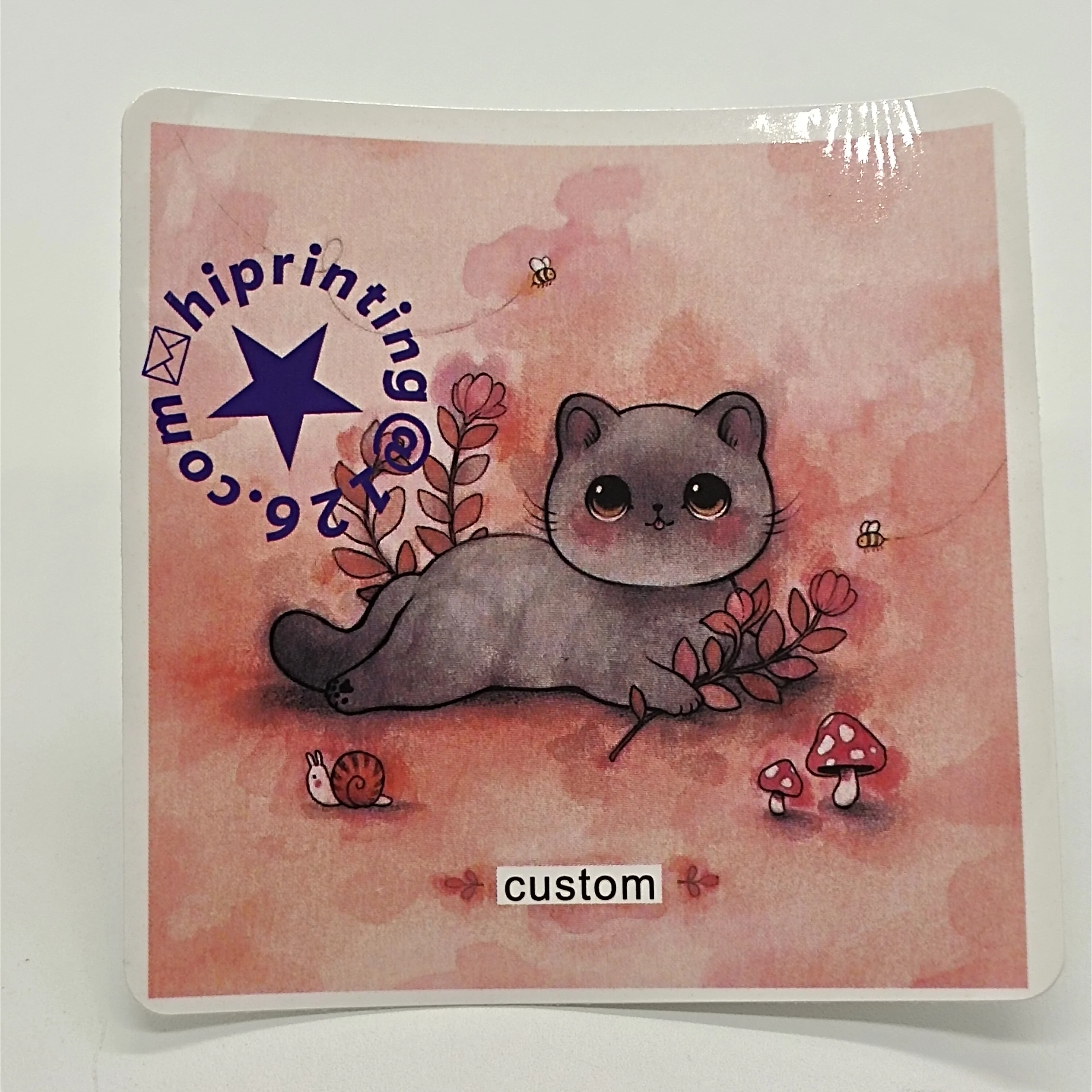 

Print Die Cut Waterproof Vinyl Adhesive Advertising Stickers Custom