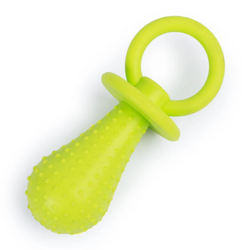 

Pet Rubber Pacifier Dog Toy Interactive Rubber Soother Pet Dog Cat Puppy Elasticity Teeth Dog Chew Toys Tooth Cleaning Toy