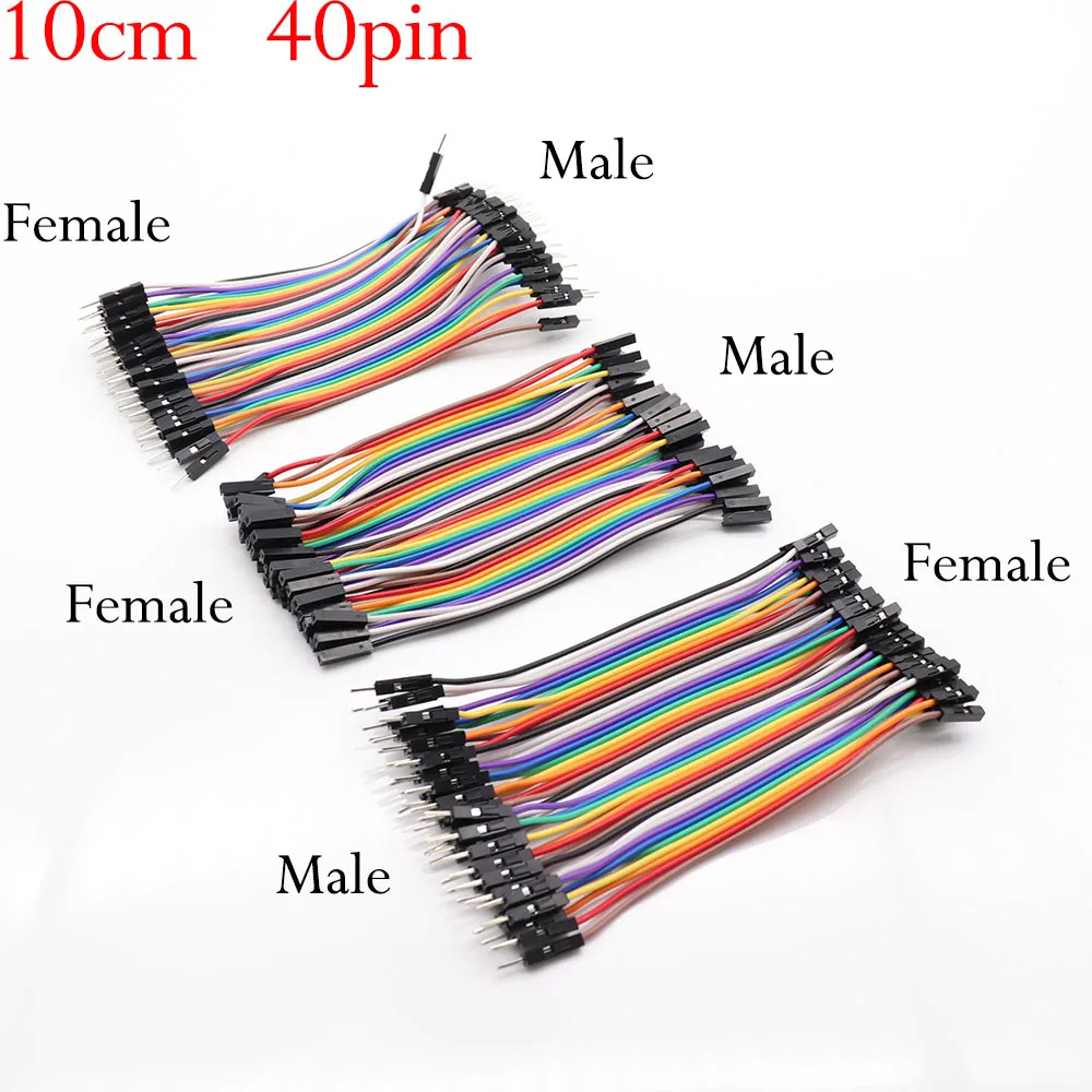 

Dupont Line 40pcs 10CM Male to Male Female to Male Female to Female Dupont Jumper Wire Dupont Cable for arduino diy kit
