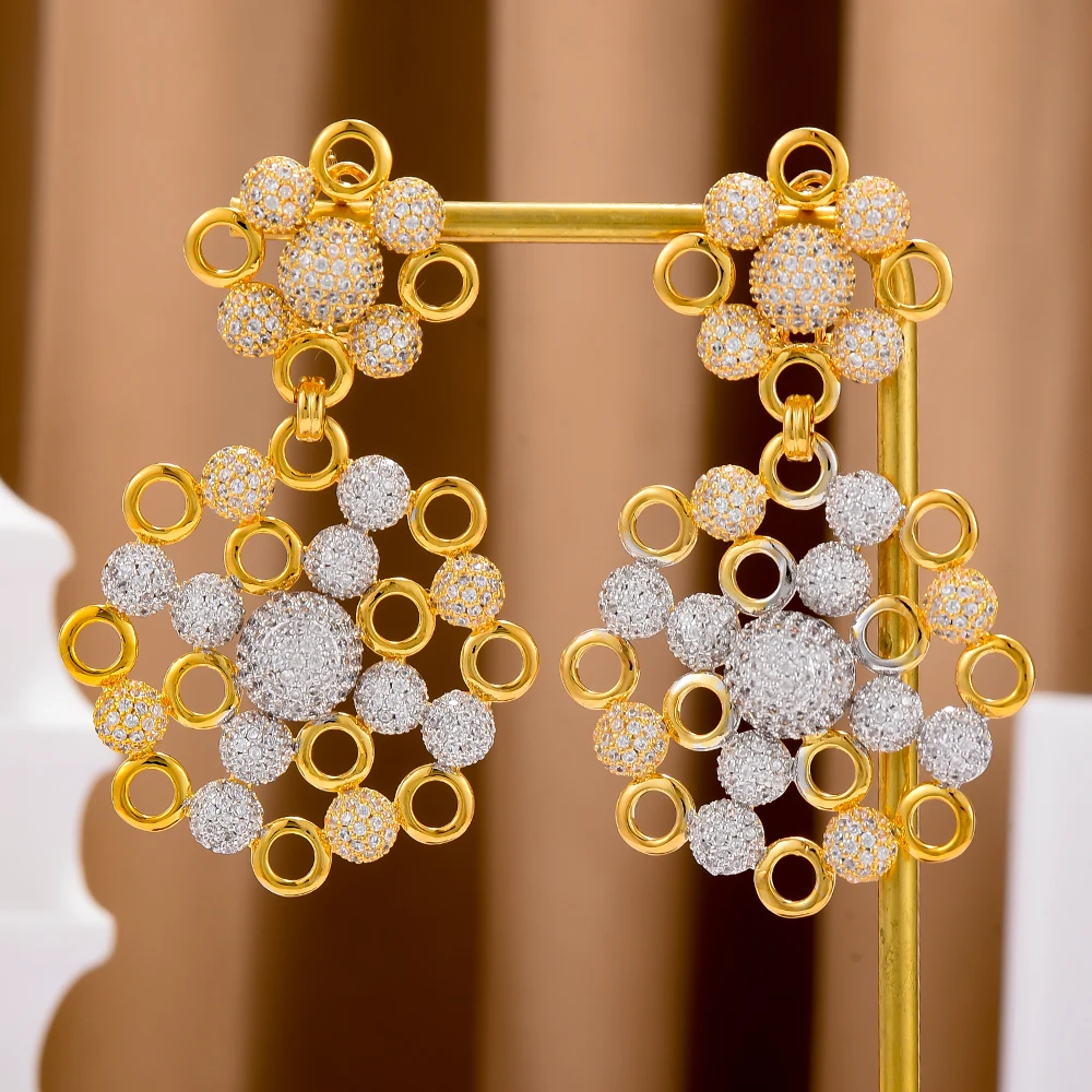 

KellyBola jewelry 2021 luxury geometric earrings women's daily party wedding fashion accessories jewelry birthday gifts