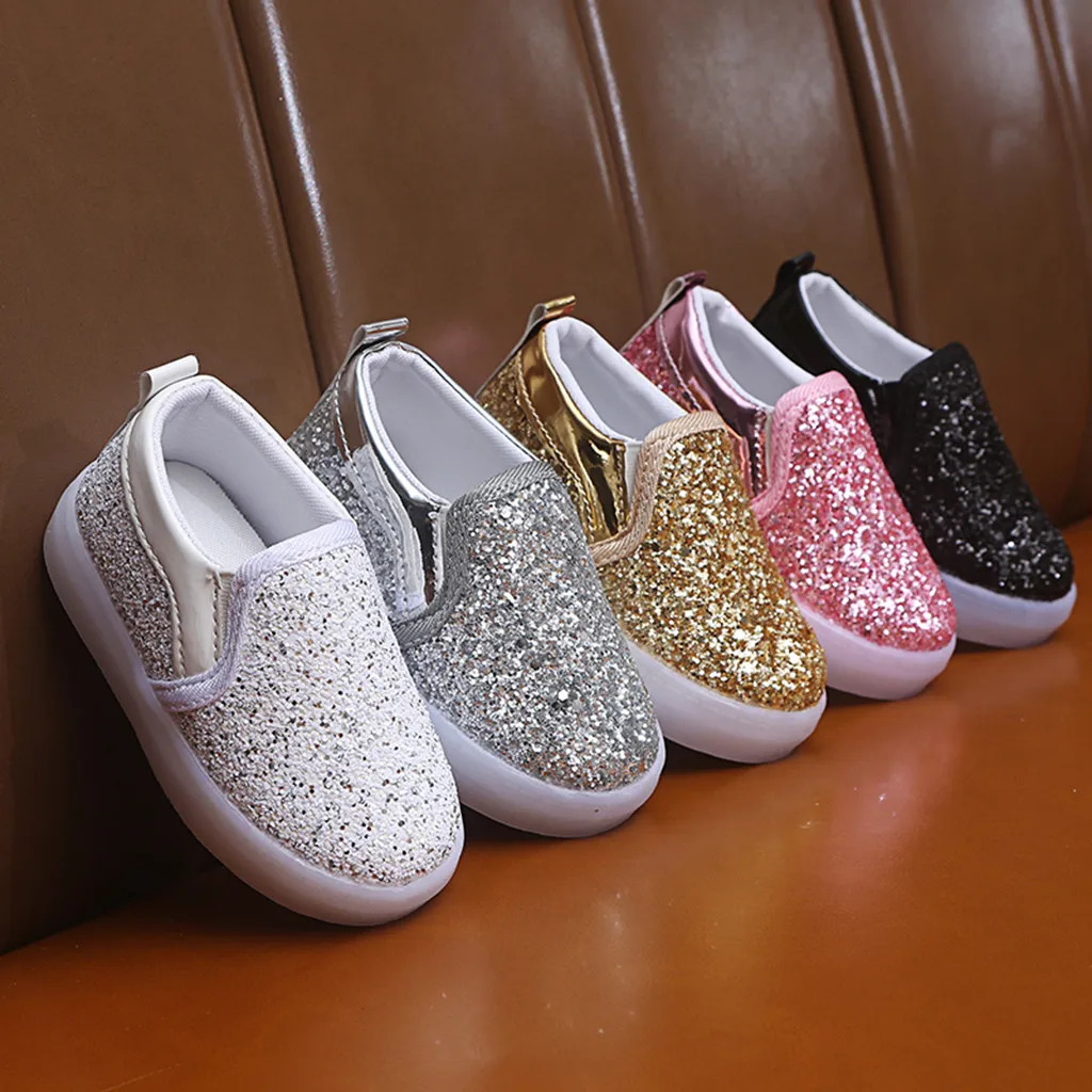 Новинка 2019 модная детская Легкая спортивная обувь для маленьких девочек и