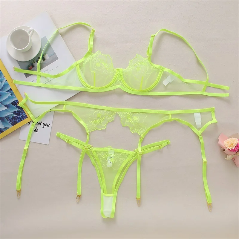 Ellolace Neon Kiss белье чувственное женское нижнее 3 предмета эротический Кружевной