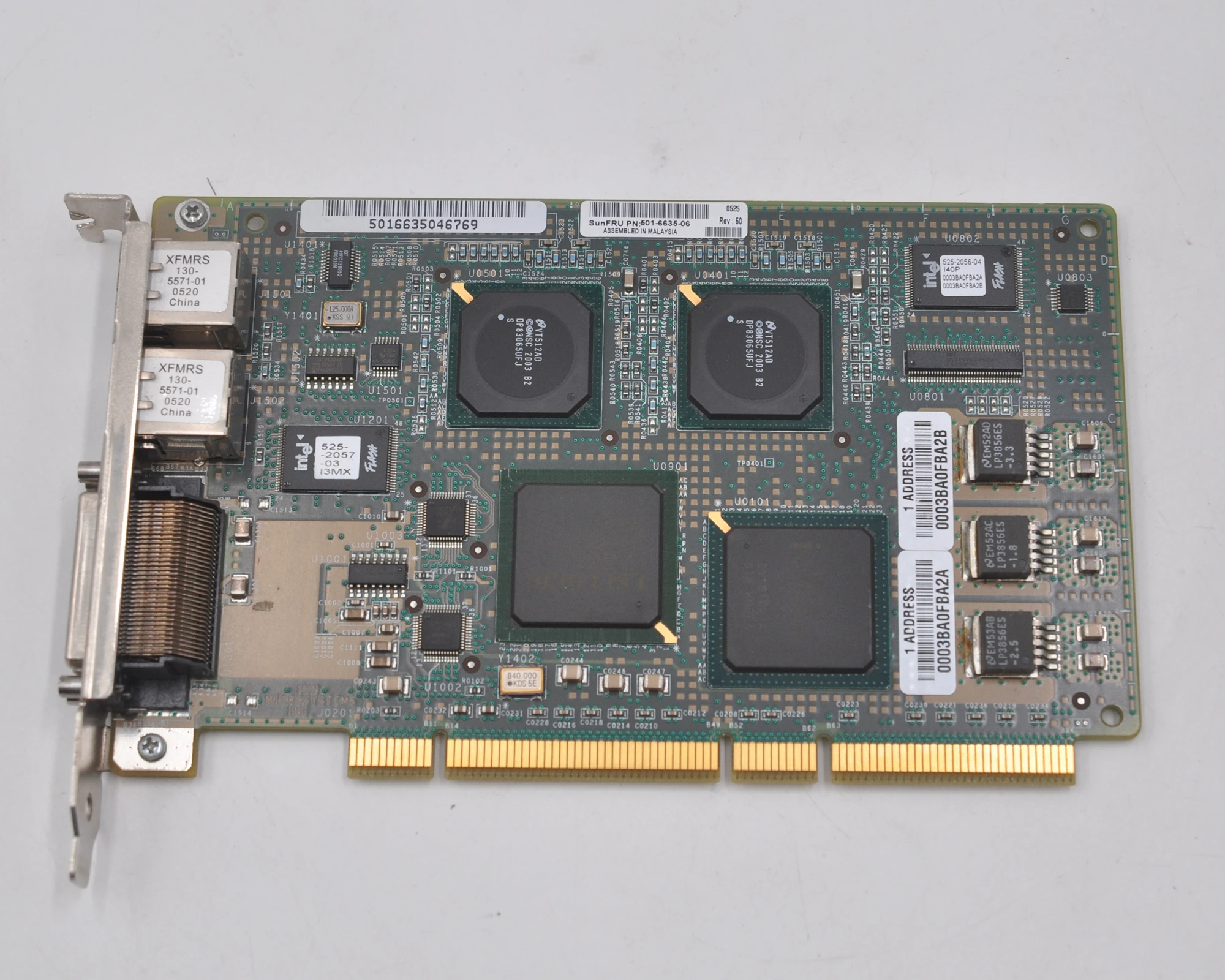 Sunmicrosystems SUNFRU 501-6635-06 REV.50 гигабитная Двухпортовая сетевая карта SCSI | Компьютеры и