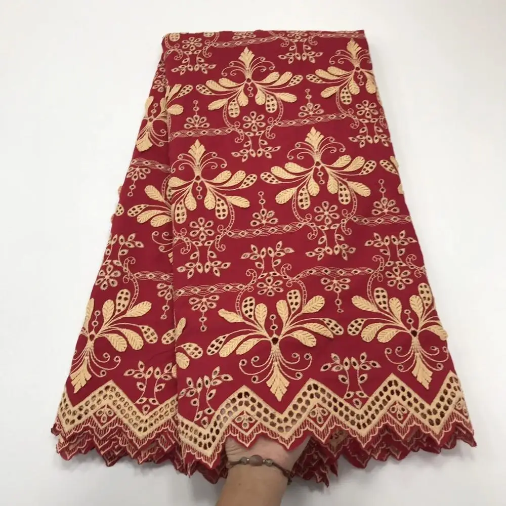 

2021 Latest design voile lace cotton material skin friendly nice flower design voile lace fabrics Chinese style DIY lace fabric