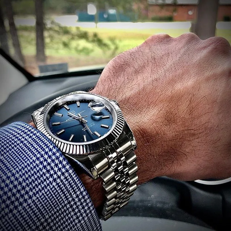 

Часы PAGANI DESIGN Мужские механические, водонепроницаемые, полностью стальные, 2021 м