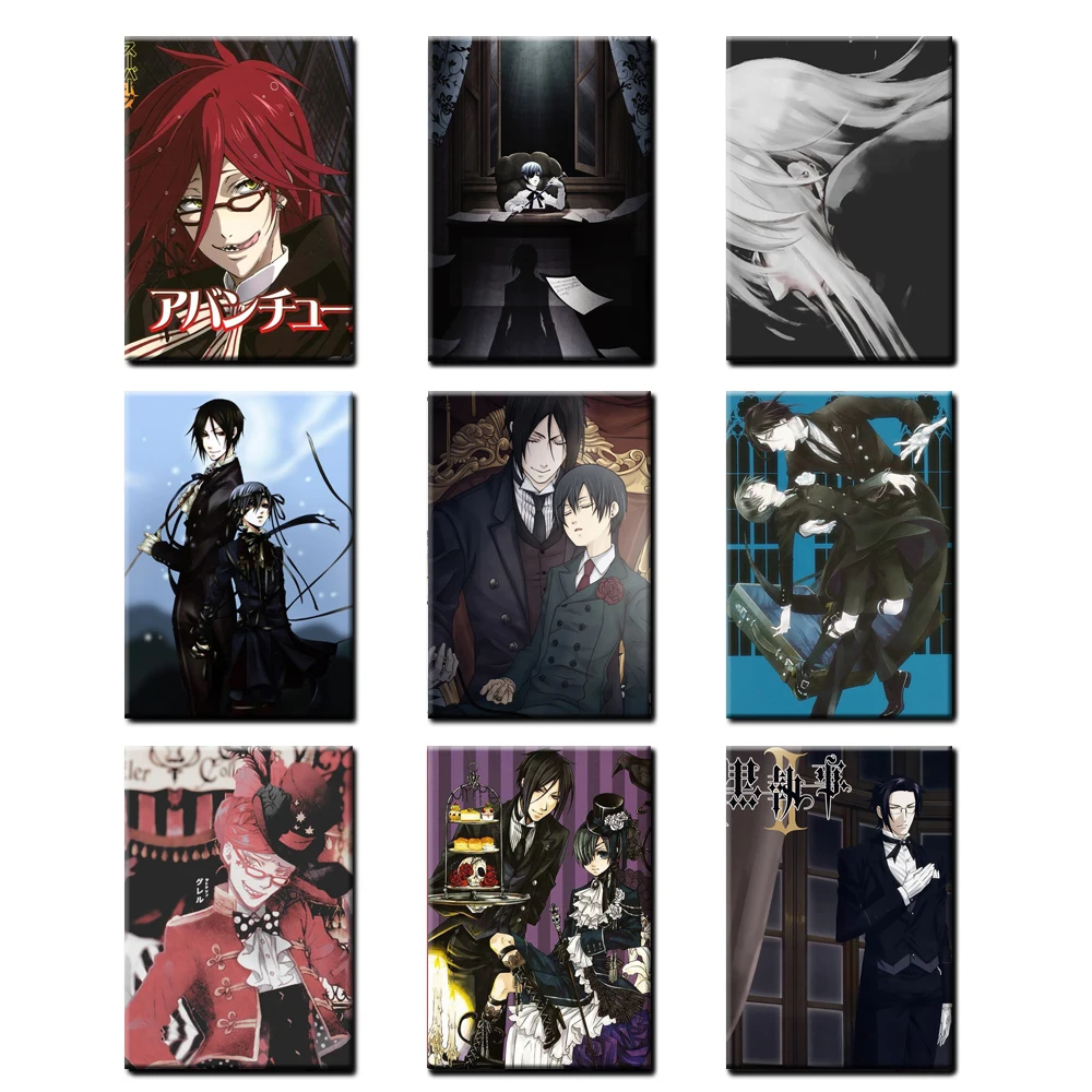 

Nordic Style Decor Canvas Animation Black Butler Painting Picture Home Wall Art Prints Watercolor Modular For Living Room Poster
