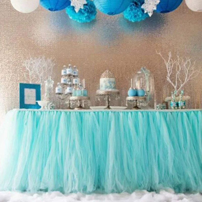 Юбка для стола из тюля прямоугольных столов тянущаяся пряжа вязания