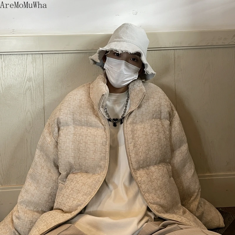 Autumn and Winter Thick Padded Jacket Men's Bread Jacket Korean Style Trend Loose Casual Stand-up Collar Men's Padded Jacket