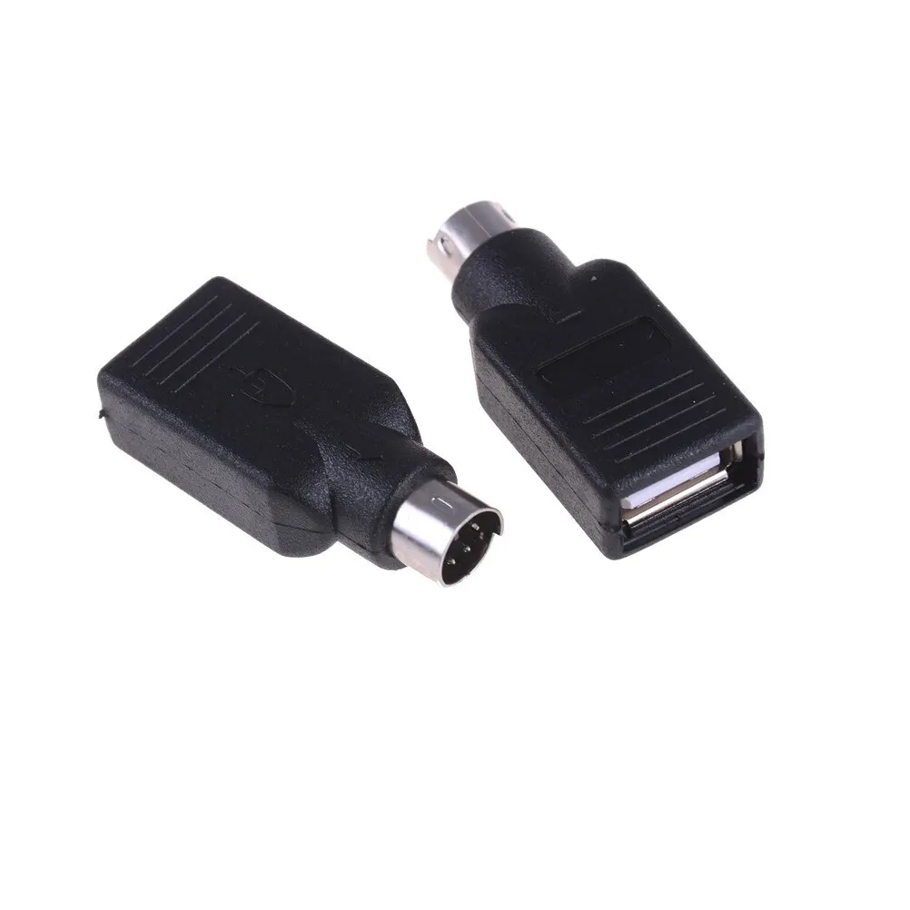 2pcs/lot USB Female To PS2 PS/2 Male Converter Adapter Keyboard Mouse Mice Black | Строительство и ремонт