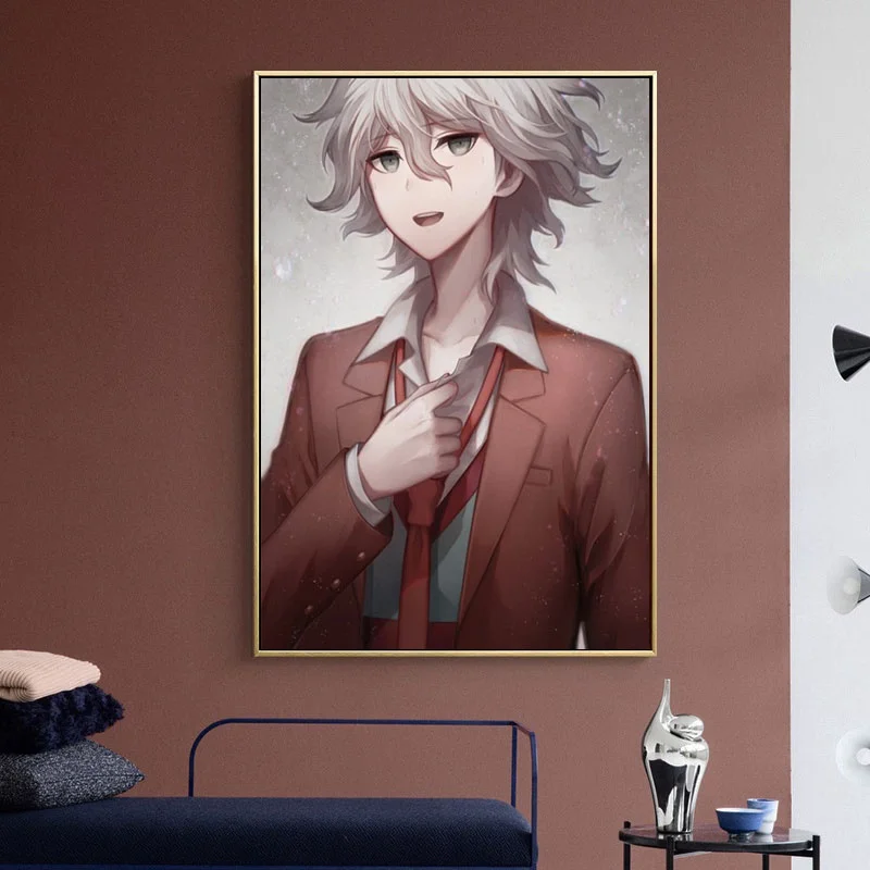 

Danganronpa Japanese Anime Character Poster Waterproof Printing Canvas Painting Two-Dimensional Room Decoration Painting