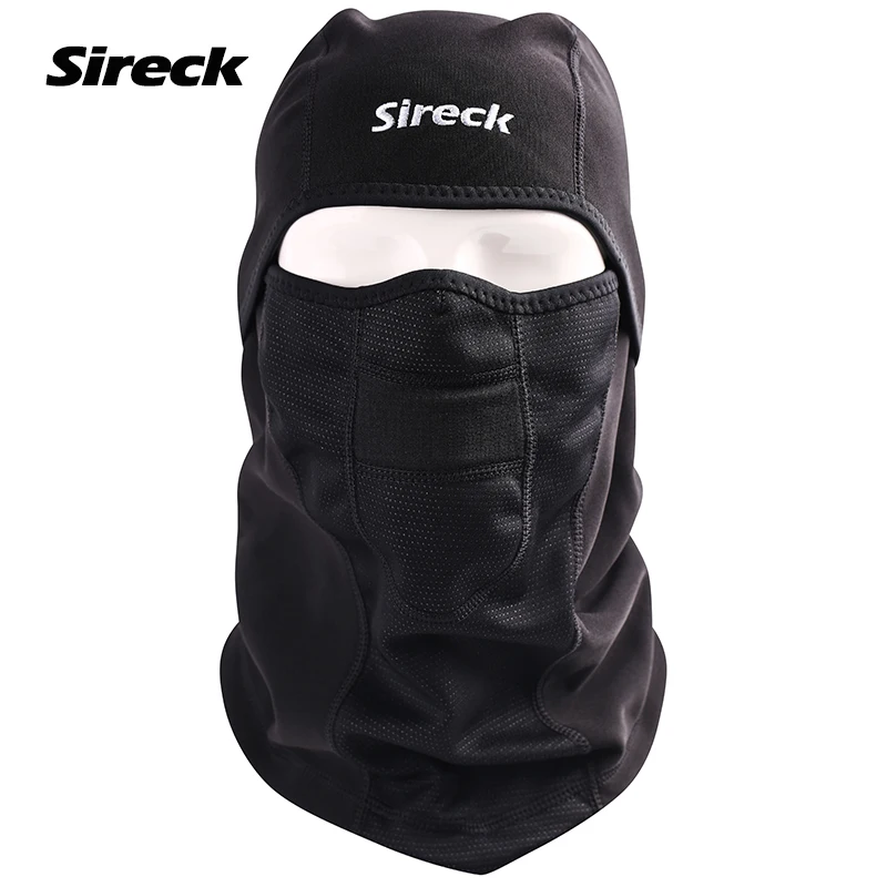 Sireck, кепка для бега,, зимняя, флисовая, тепловая, дышащая, водонепроницаемая, для шоссейного велосипеда, велосипеда, мотоцикла, бега, велоспорта, шапка для мужчин, Gorra - Цвет: LF7123 Black